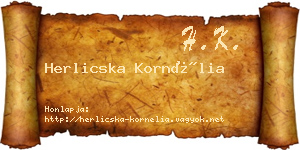 Herlicska Kornélia névjegykártya